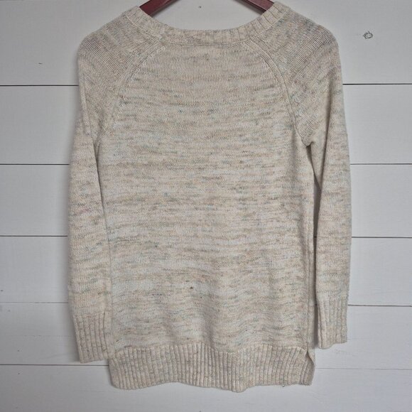 LC Lauren Conrad XS Cream Sweater With Festive Car & Tree Design Womens Long Sle - Picture 4 of 6